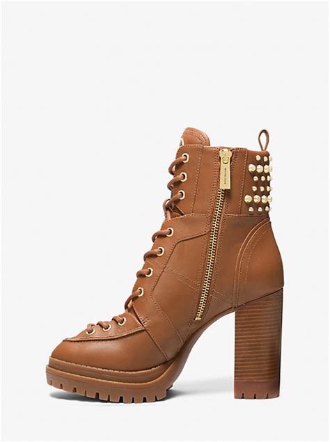 michael kors yvonne bootie|Yvonne Studded Leather Boot .